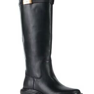 Tory Burch Black Over-the-Knee Leather Riding Boots